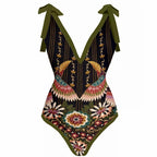 2023 Vintage Floral Print Women's Two-Piece Swimsuit