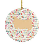 English Leicester Longwool Sheep Christmas Ceramic Ornament