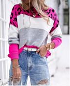Women's Casual Leopard Print Sweater