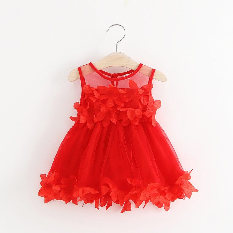 C170 Summer New Children's Dress - Girls' Petal Skirt