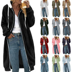Women's Double-sided Plush Fur Hooded Mid-length Coat