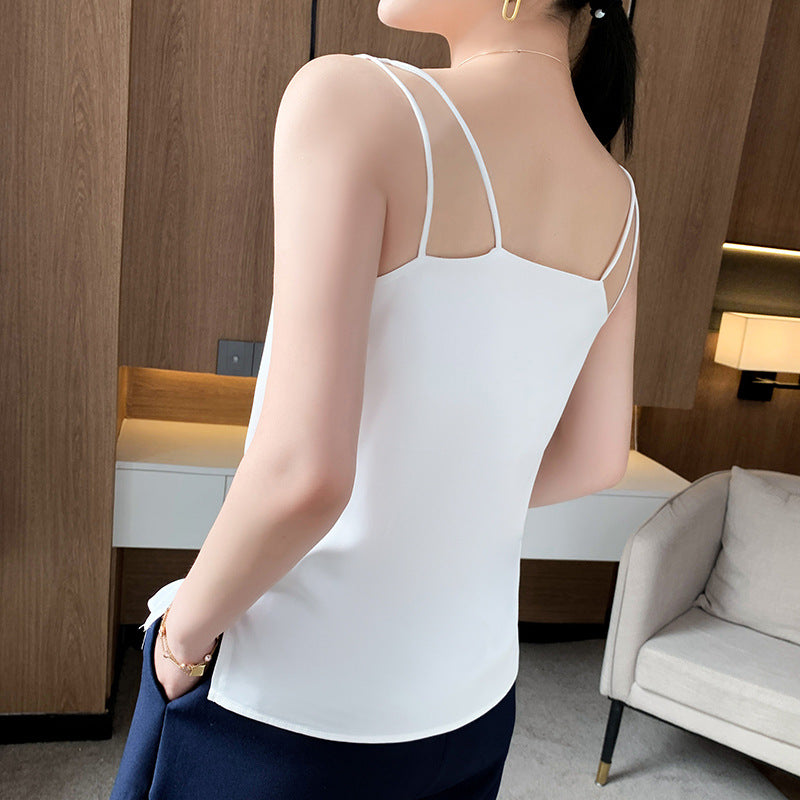2024 Summer Plus Size Women's Silk Camisole Top