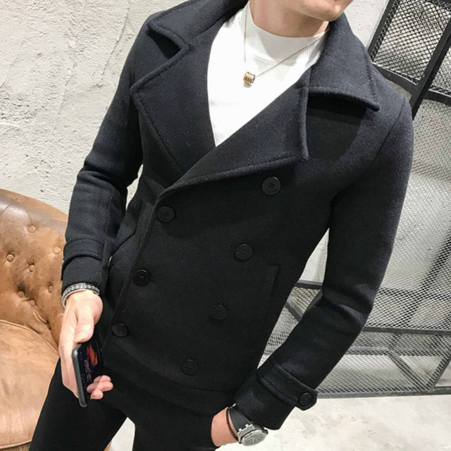 2023 Men's Quality Casual Solid Wool Coat (Winter)