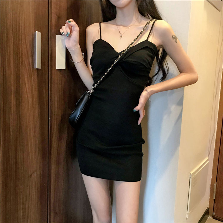 Summer French Hepburn Style Sling Dress for Women