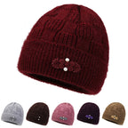 Fleece Lined Warm Padded Woolen Cap | Embroidered Cap