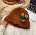 Cute Flower Wool Hat for Women to Showcase Style | Embroidered Cap