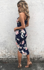Floral Dress, Spaghetti Strap Women's Dress
