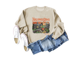 Halloweentown Printed Loose Round Neck Sweater