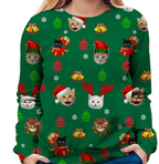 Women's Round Neck Loose Christmas Sweatshirt | Streetwear