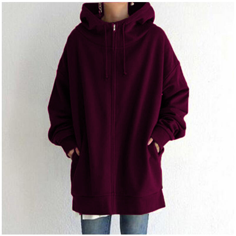 Women's Fuzzy Full-Zip Sport Hoodie Pullover Sweatshirt | Streetwear