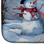 Christmas Snowmen Dish Drying Mat