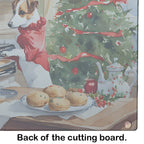 Jack Russell Terrier Christmas Cookies Glass Cutting Board