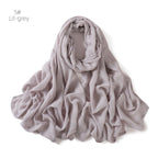 Solid Color Viscose Cotton Scarf for Muslim Women (One)