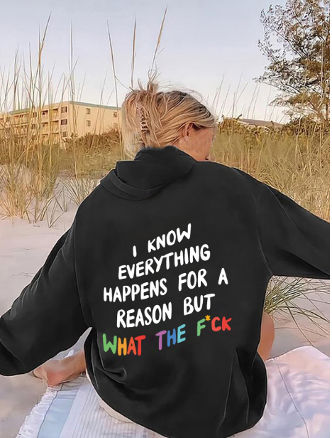 Women's Drawstring Hoodie with Letter Print Design | Streetwear