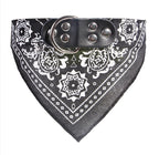 Printed Triangle Scarf and Dog Collar for Small Dogs