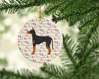 Manchester Terrier Merry Christmas Ceramic Ornament