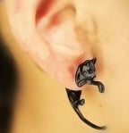 Long-Tailed Leopard Cat Stud Earrings