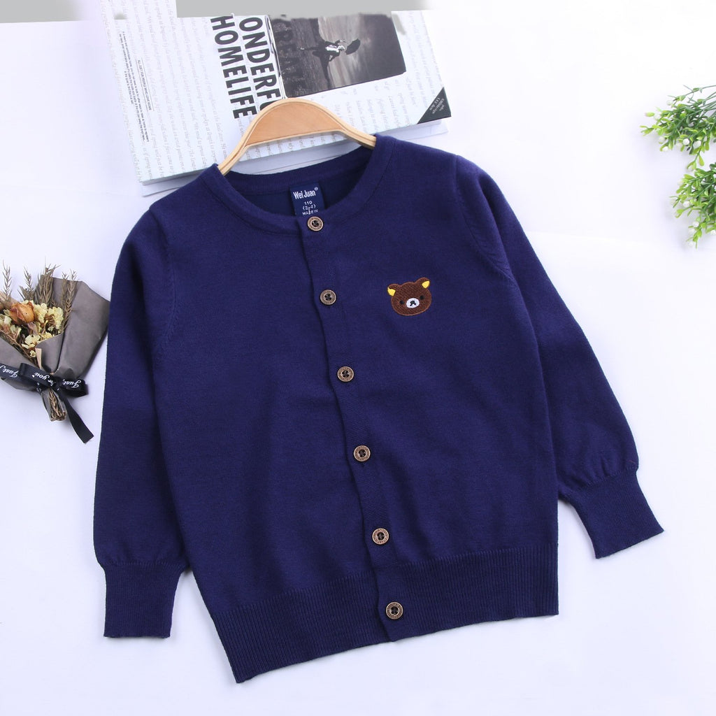 Classic Boys Knit Cardigan - Thin Kids Jacket