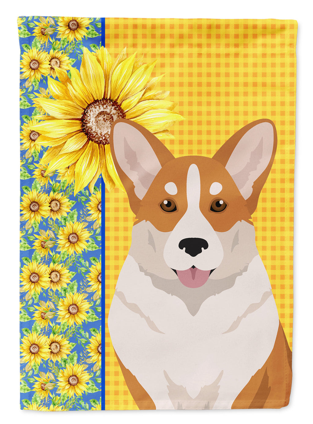 Summer Sunflowers Red Cardigan Corgi Garden Flag