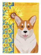 Summer Sunflowers Red Cardigan Corgi Garden Flag