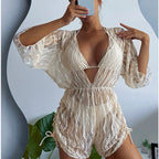 2024 High-Waisted Printed Swimsuit 3-Piece Set