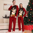 Cartoon Deer Christmas Family Pajama Set (New Style)