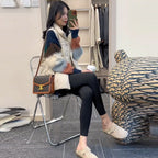 2023 Autumn Winter Women's Loose Fit Striped Sweater