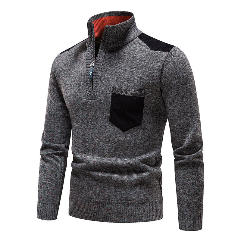 Thickened Plush Sweater Pullover with Zipper