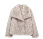 Mylah ™ | Women's Faux Fur Coat with Button Closure