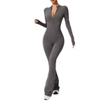 Zip-Up Long Sleeve Yoga Bodysuit