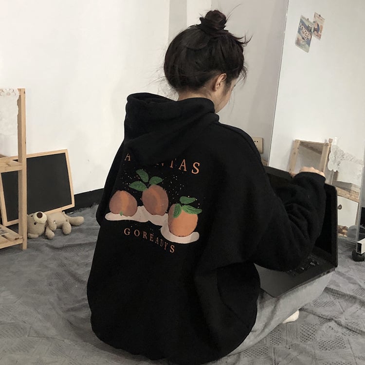 Women's Fleece Hooded Sweater with Loose Fit
