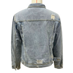 Women's Cropped Ripped Denim Jacket