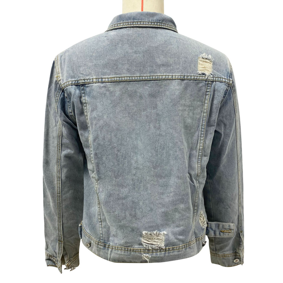 Women's Cropped Ripped Denim Jacket