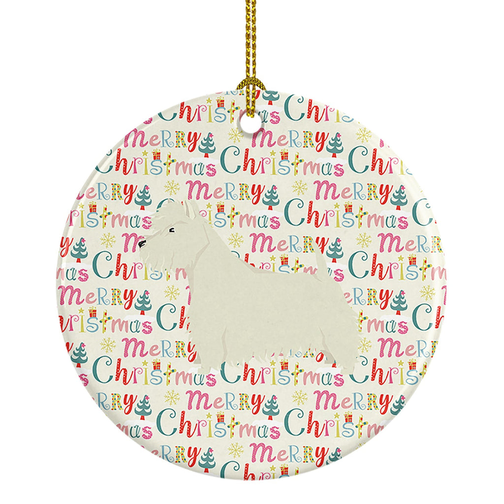 Westie Merry Christmas Ceramic Ornament
