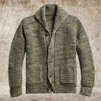 Men's Mixed Color Knitted Jacket for Autumn/Winter