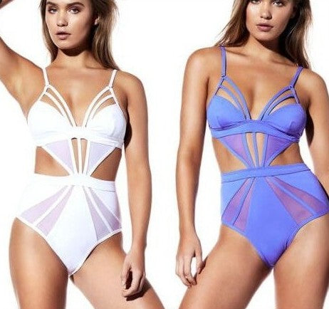 One-Piece Solid Color Swimsuit & Bikini Set