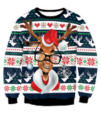 Amazon Mixed Color Reindeer Christmas Sweatshirt for Women | Streetwear