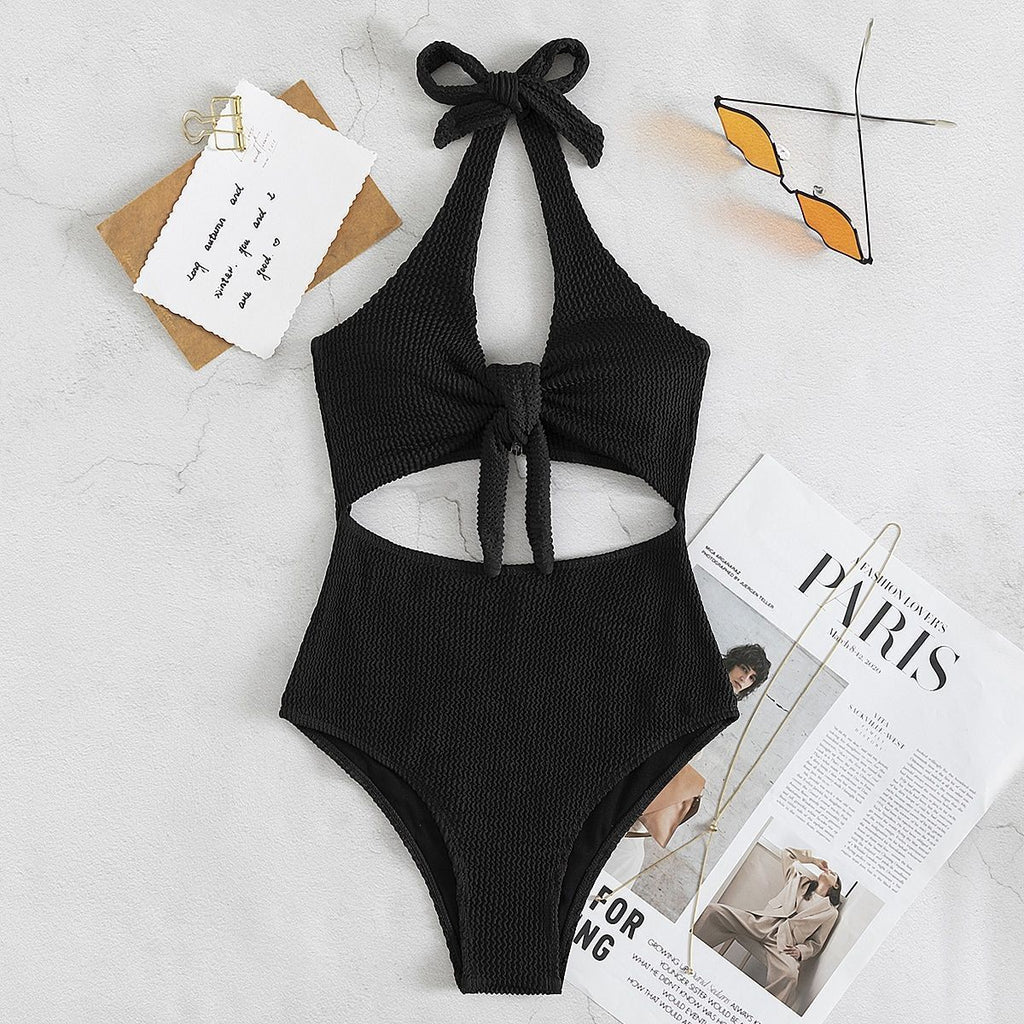 2024 Women's Sexy Halter One-Piece Swimsuit in Multi-Color
