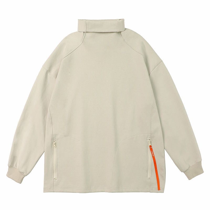 Adjustable Stand Collar Loose Casual Sweater for All
