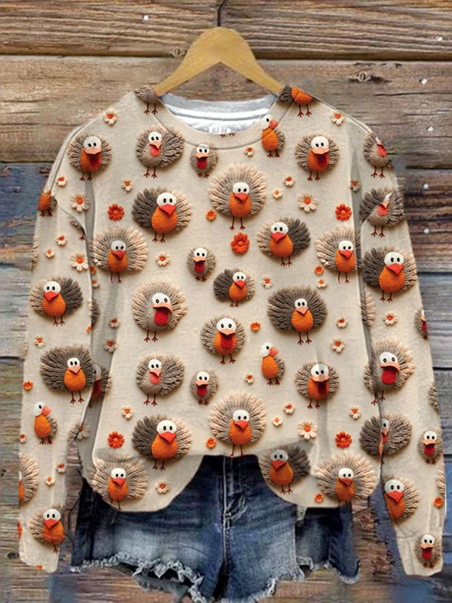Loose Fit Women's Knit Sweater in Casual Style