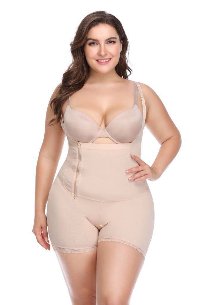 Peach Hip Lift Jumpsuit Plus Size Corset