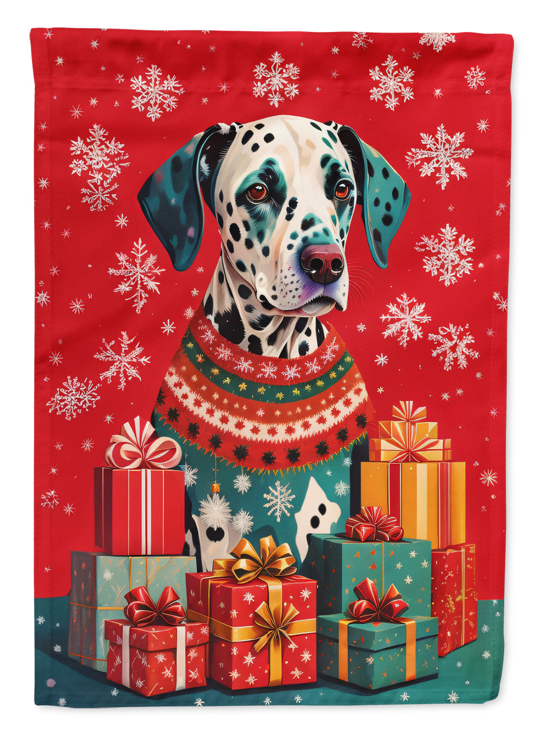 Dalmatian Holiday Christmas Garden Flag