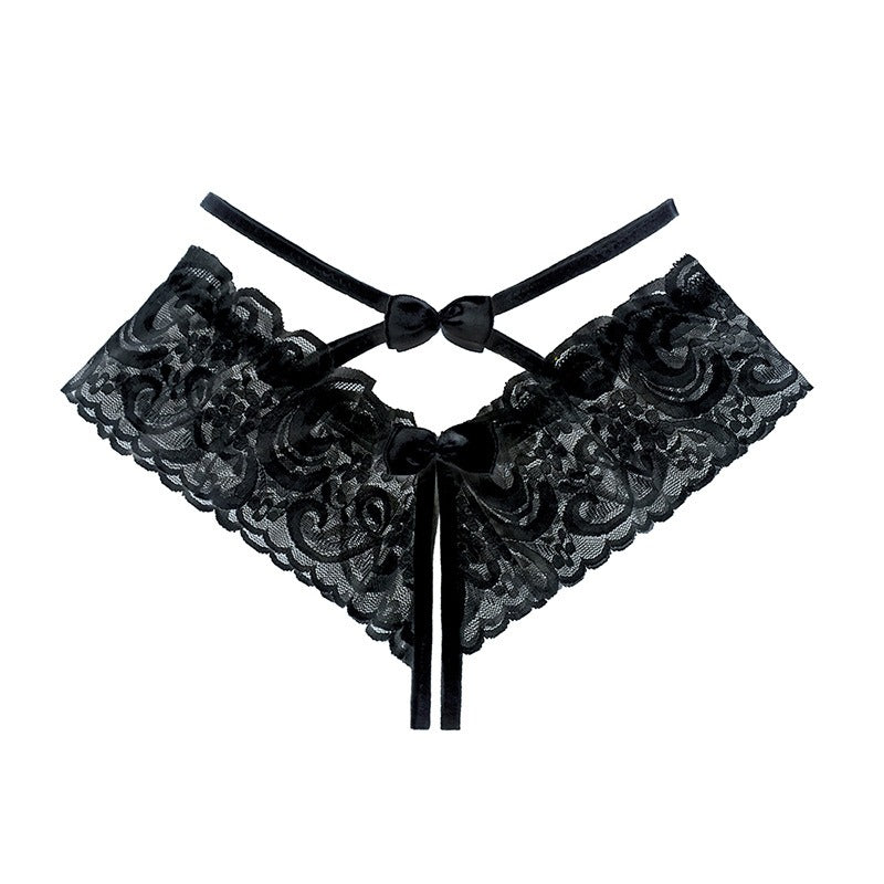 Women's Sexy Transparent Lace Thong Briefs for Couples