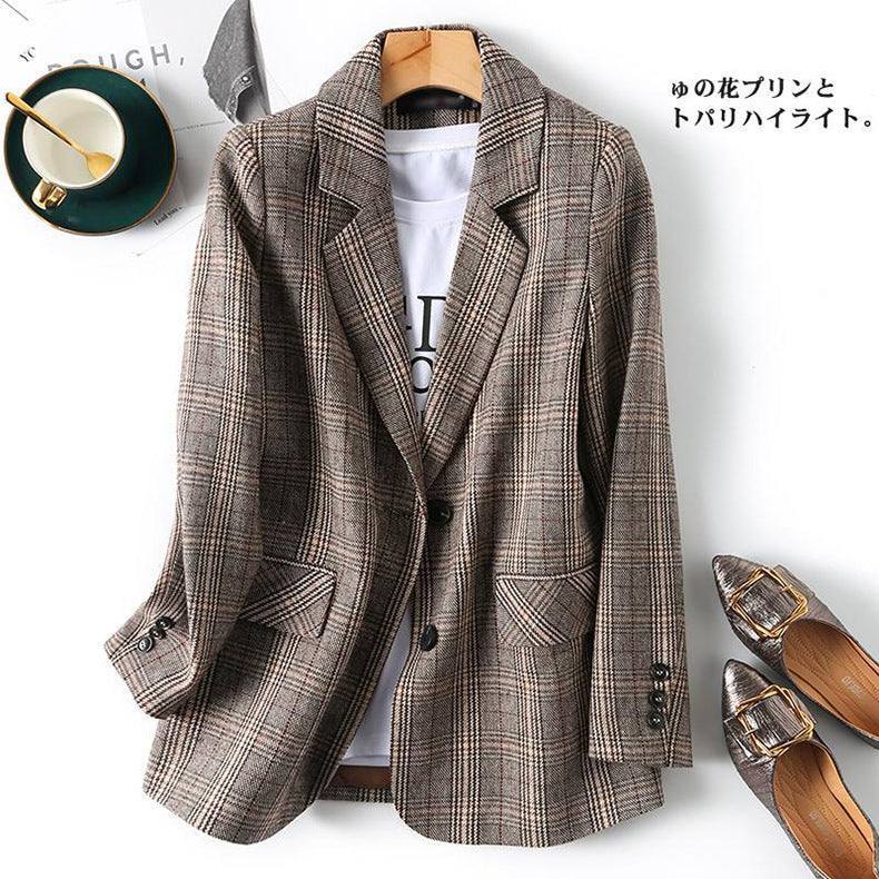 British Loose Fit Korean Casual Suit Jacket