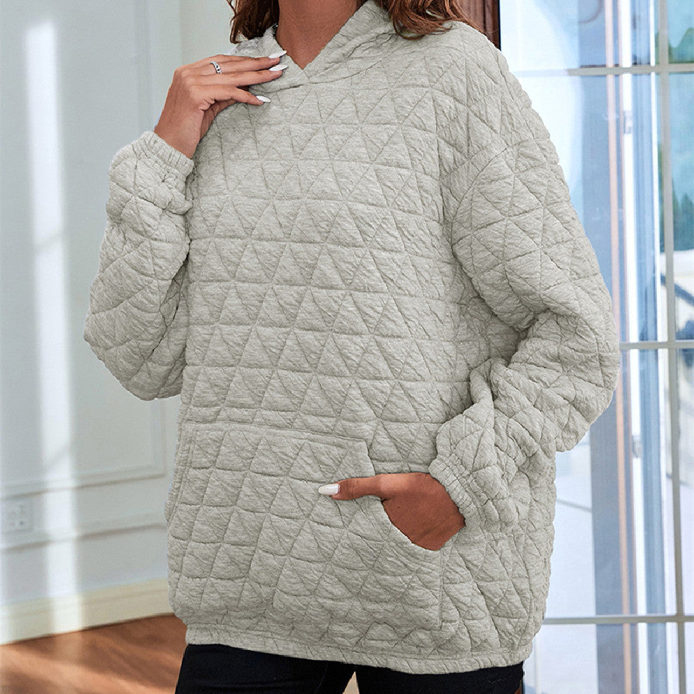 Women's Autumn Solid Color Hooded Sweater