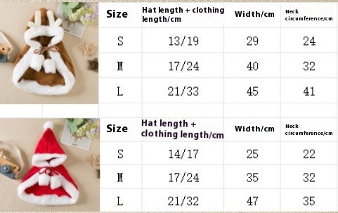 Pet Christmas Cloak Shawl