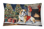 English Bulldog Christmas Throw Pillow