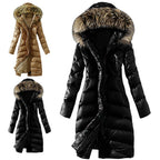 New Style Slim Down Coat with Large Faux Fur Collar