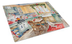 Alaskan Klee Kai Christmas Cookies Glass Cutting Board