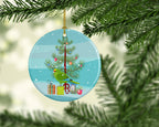 New Zealand Parakeet Merry Christmas Ceramic Ornament